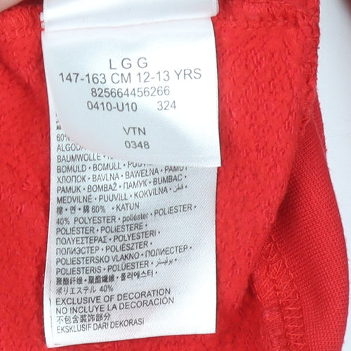 Nike 3Brand Boys Red Pullover Hoodie 12-13 Years Cotton Blend