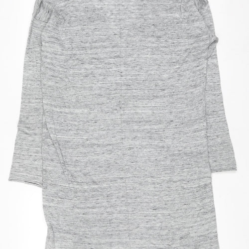 H&M Women Grey Button Knit Cardigan Size 12 V-Neck Lightweight