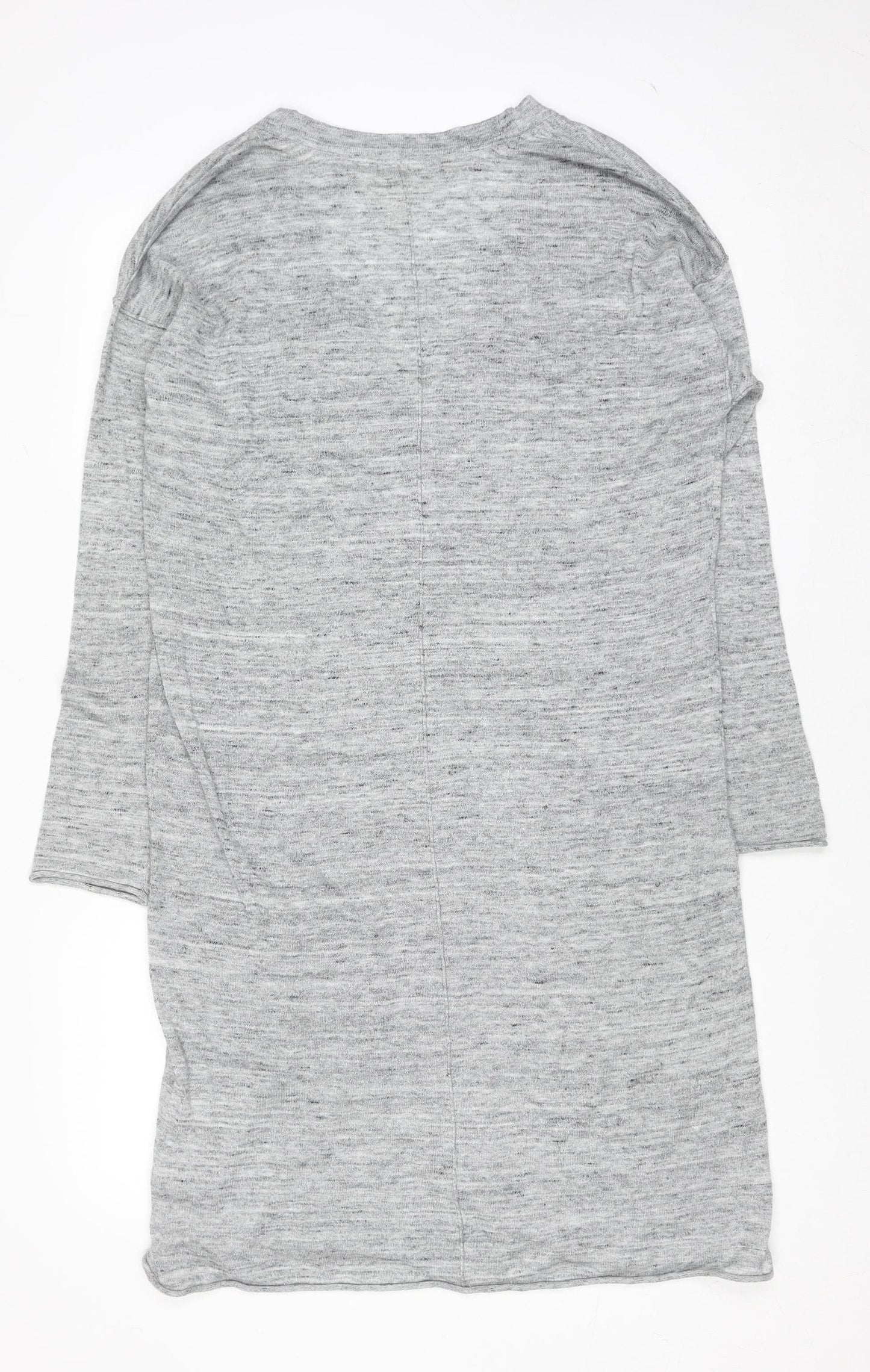 H&M Women Grey Button Knit Cardigan Size 12 V-Neck Lightweight