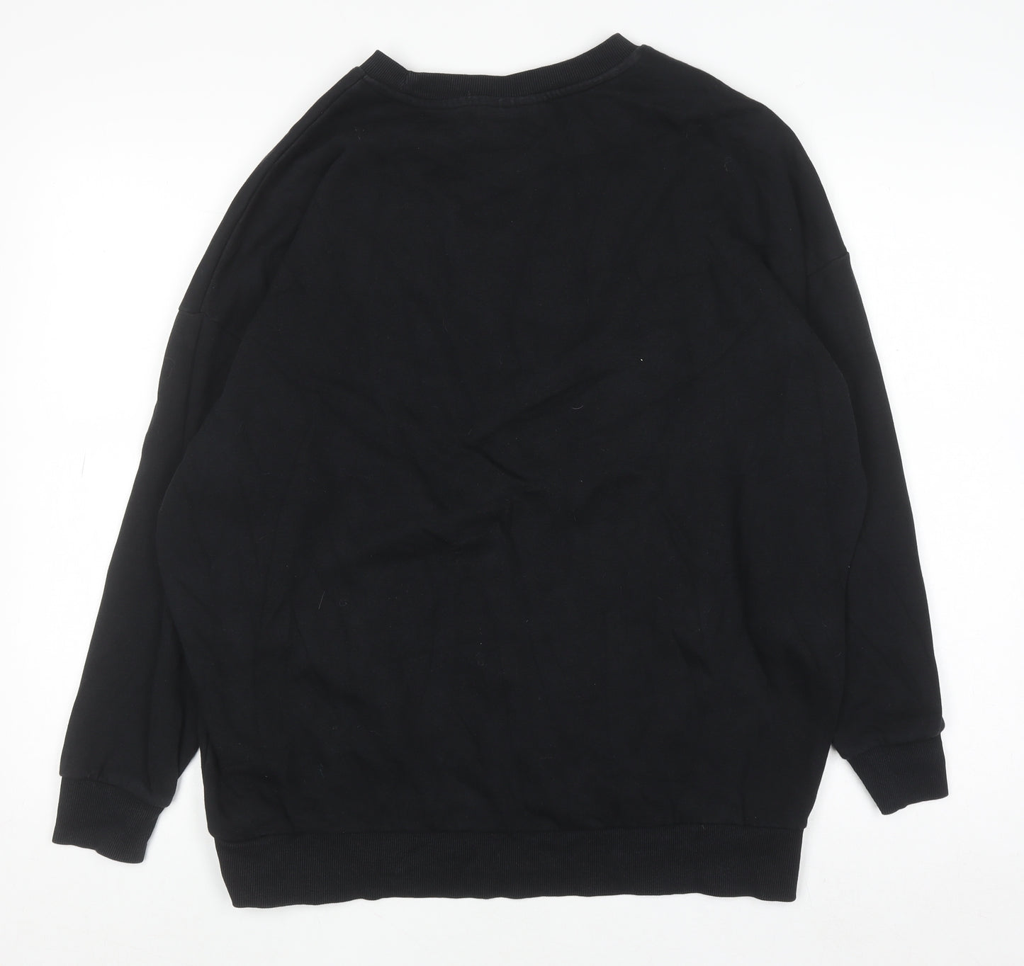 AC/DC Women's Black Crew Neck Pullover Sweatshirt UK 8
