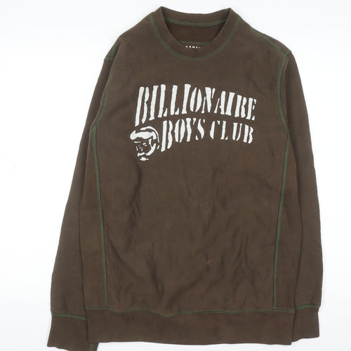 Billionaire Boys Club Mens Brown Medium Pullover Sweatshirt Logo Graphic