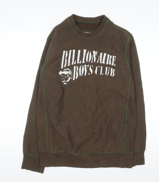 Billionaire Boys Club Mens Brown Medium Pullover Sweatshirt Logo Graphic