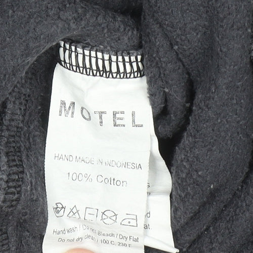 Motel Women’s Grey Angel Graphic Pullover Sweatshirt Size S