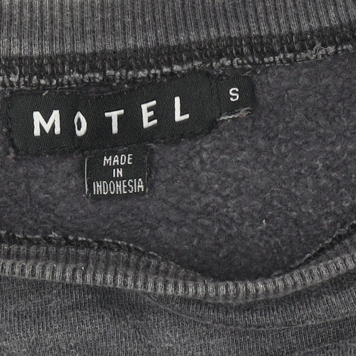 Motel Women’s Grey Angel Graphic Pullover Sweatshirt Size S