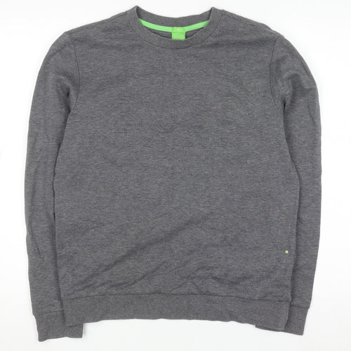 Hugo Boss Men's Grey Slim Fit Crew Neck Sweatshirt Size M