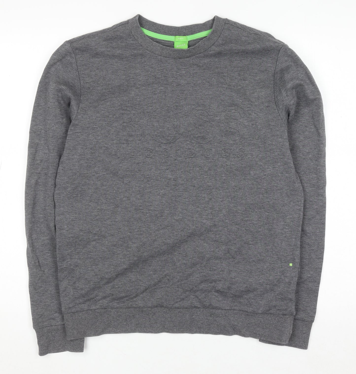 Hugo Boss Men's Grey Slim Fit Crew Neck Sweatshirt Size M