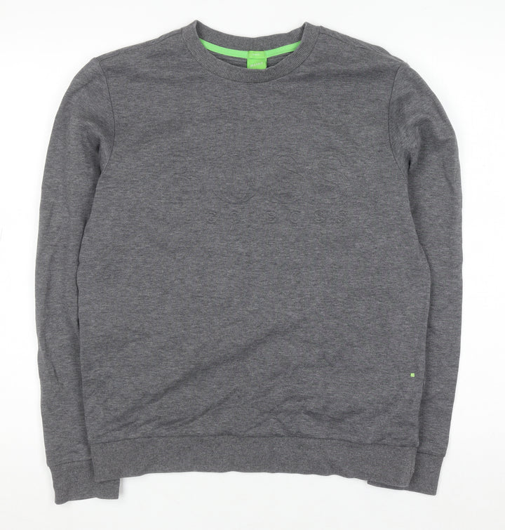 Hugo Boss Men's Grey Slim Fit Crew Neck Sweatshirt Size M