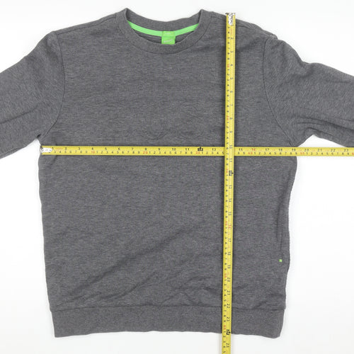 Hugo Boss Men's Grey Slim Fit Crew Neck Sweatshirt Size M