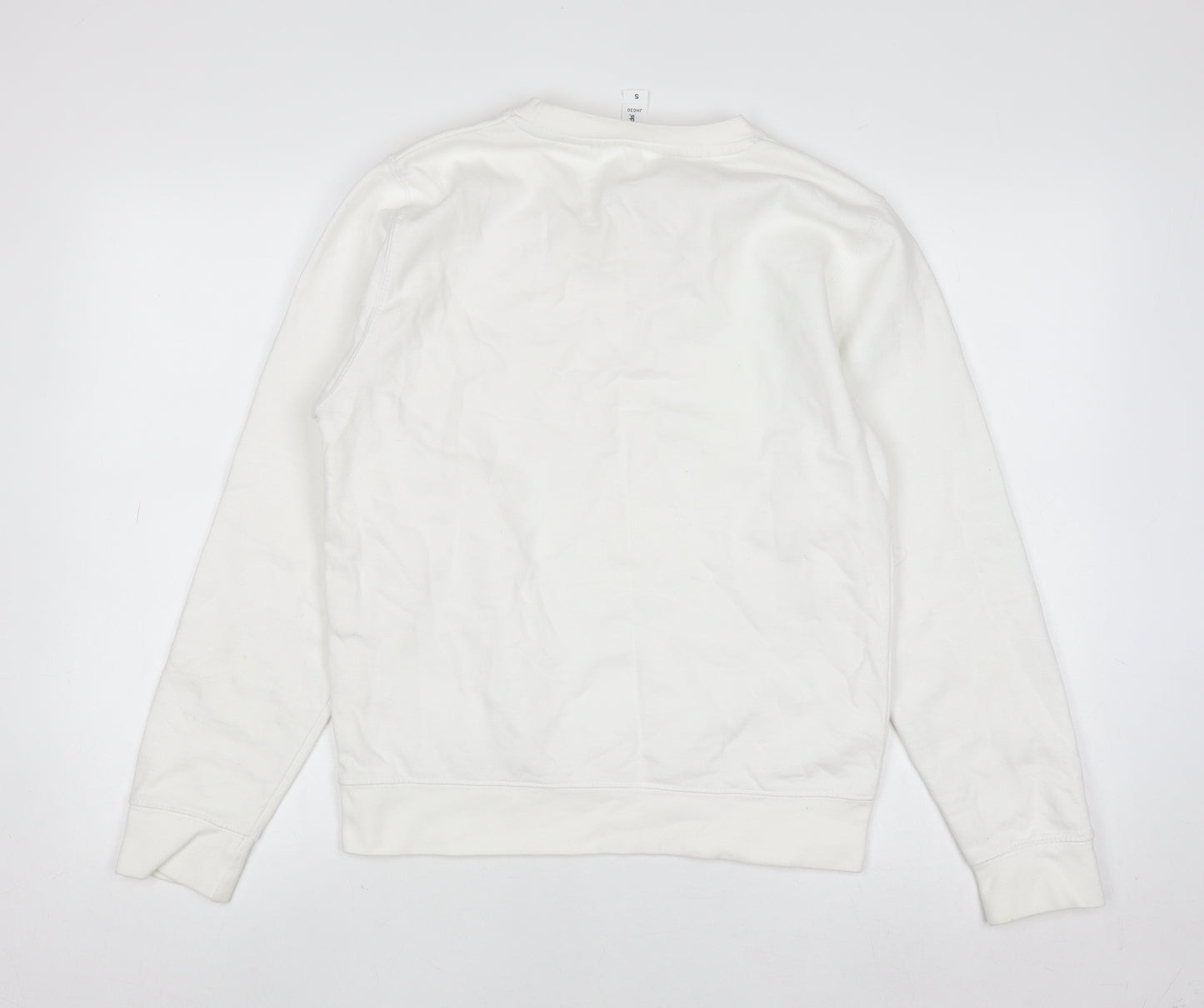 Just Hoods Women White Mama Slogan Sweatshirt Size S Cotton Blend