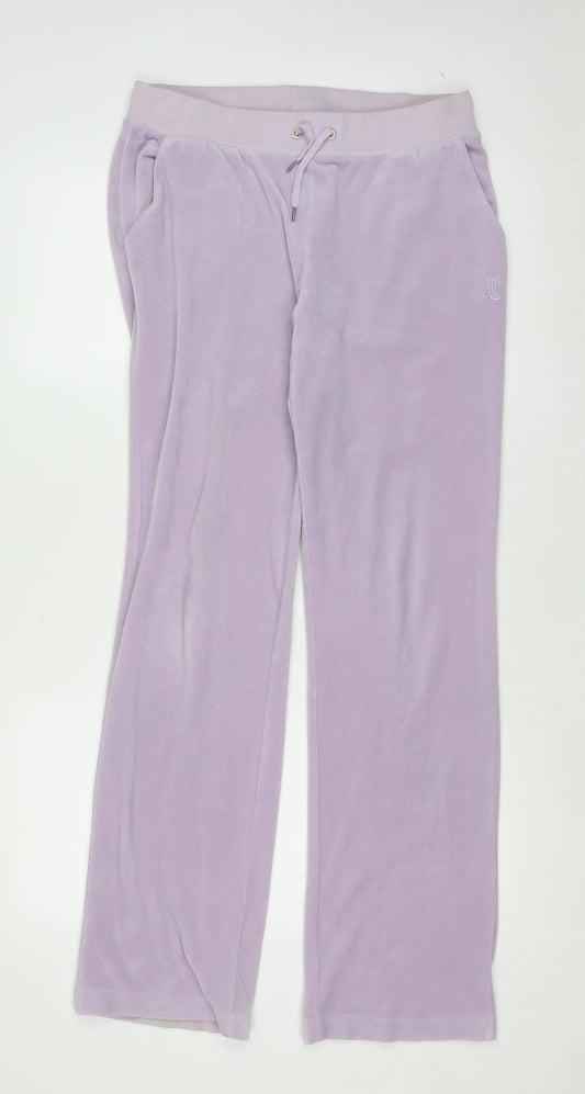 Juicy Couture Women’s Purple Velour Sweatpants M Elastic Waist