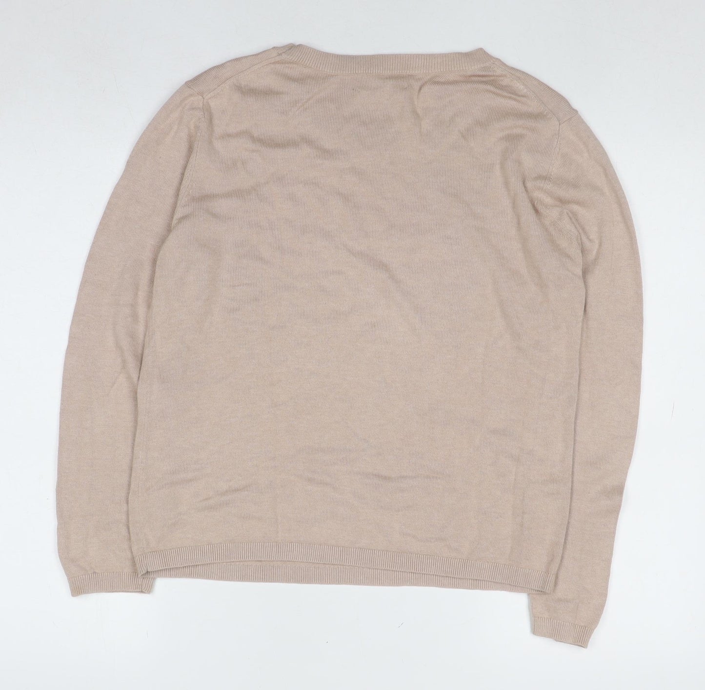 Hush Women’s Beige Embroidered Cotton Modal Jumper Size S