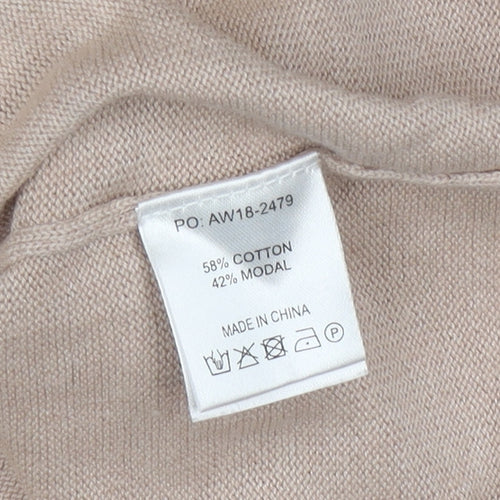 Hush Women’s Beige Embroidered Cotton Modal Jumper Size S