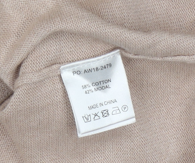 Hush Women’s Beige Embroidered Cotton Modal Jumper Size S