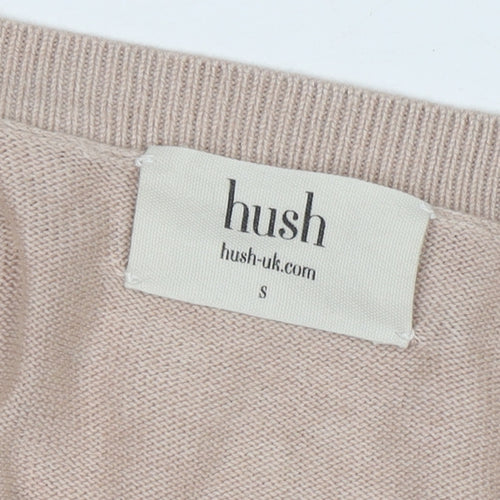 Hush Women’s Beige Embroidered Cotton Modal Jumper Size S