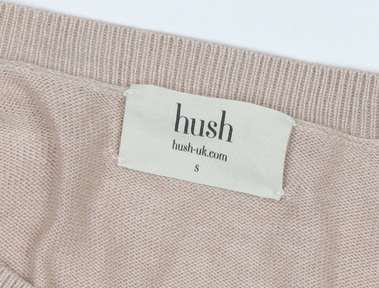 Hush Women’s Beige Embroidered Cotton Modal Jumper Size S