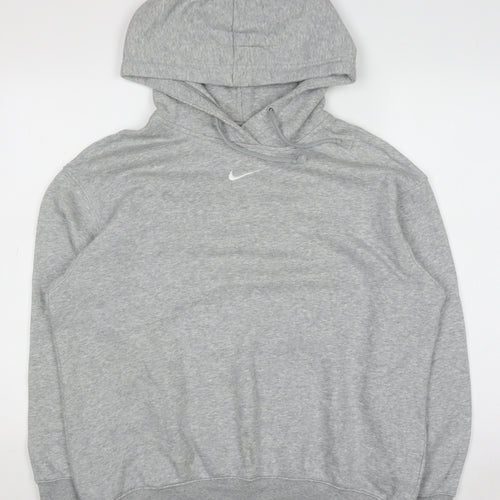 Nike Men's Grey Pullover Hoodie Small Fleece Regular Fit