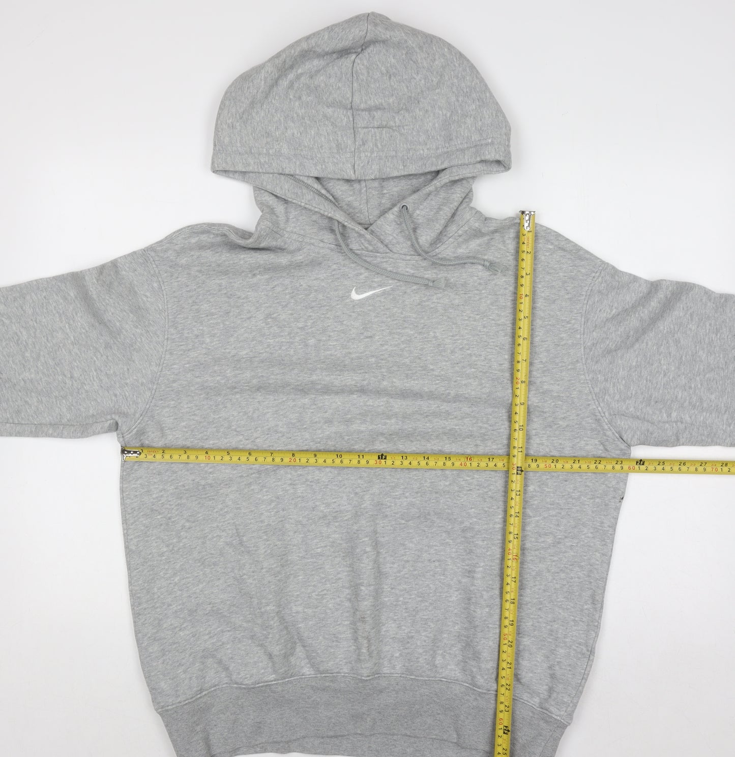 Nike Men's Grey Pullover Hoodie Small Fleece Regular Fit
