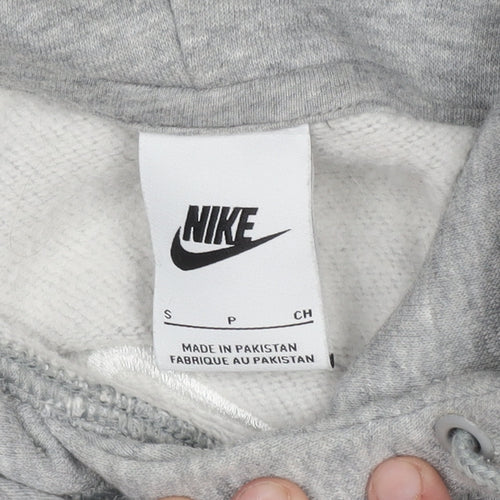 Nike Men's Grey Pullover Hoodie Small Fleece Regular Fit