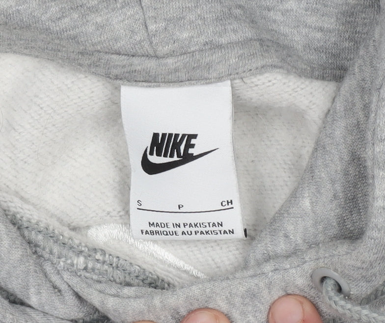 Nike Men's Grey Pullover Hoodie Small Fleece Regular Fit