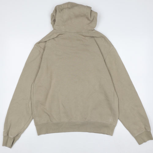 Nike Men's Beige Pullover Hoodie Small Graphic Fleece Sweatshirt