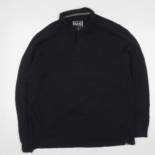 BAM Men's Black XL Long Sleeve Collared Casual Shirt