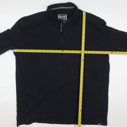BAM Men's Black XL Long Sleeve Collared Casual Shirt