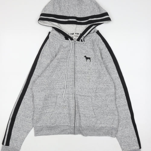Victoria’s Secret PINK Women's Grey Full Zip Hoodie Size L