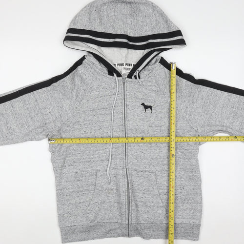 Victoria’s Secret PINK Women's Grey Full Zip Hoodie Size L