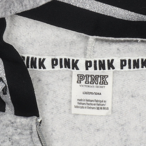 Victoria’s Secret PINK Women's Grey Full Zip Hoodie Size L