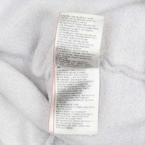 Superdry Men's Grey Pullover Hoodie Medium Graphic Print Fleece
