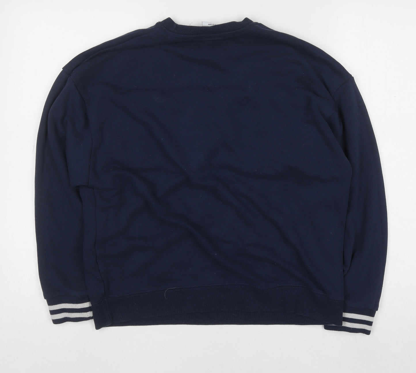 Primark Boys Blue Stitch Pullover Sweatshirt XS Disney Embroidered Jumper