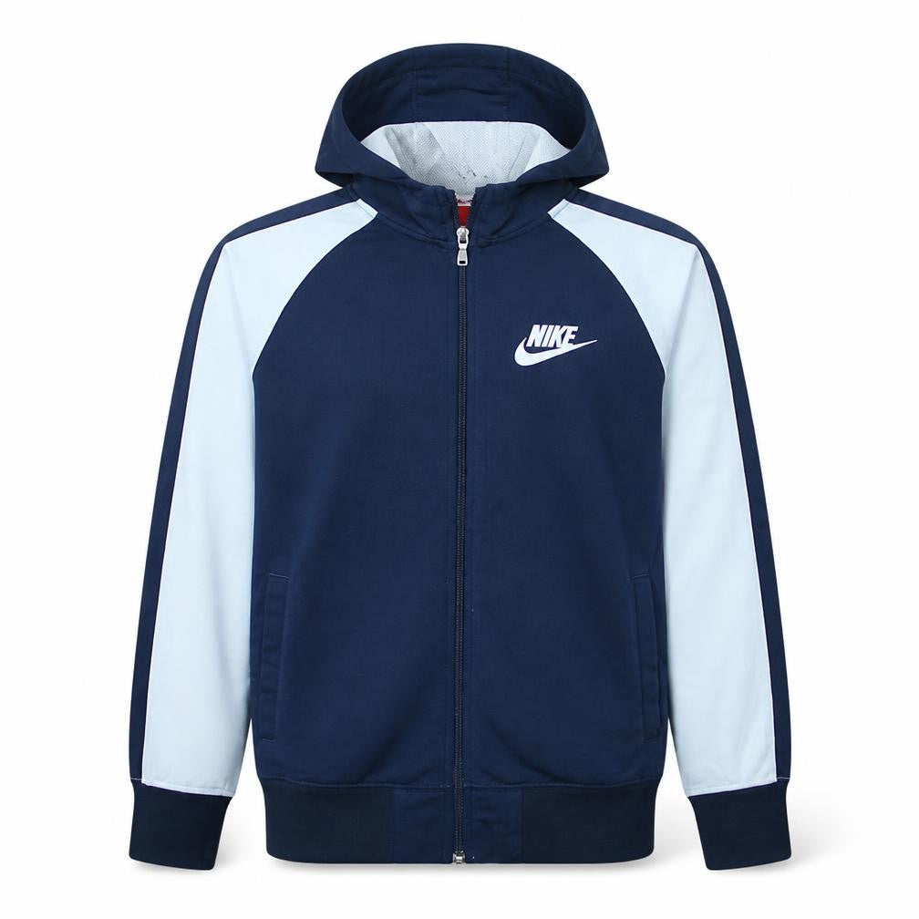 Nike Boys Blue Full Zip Hoodie XL 13-15 Years Colourblock Sportswear