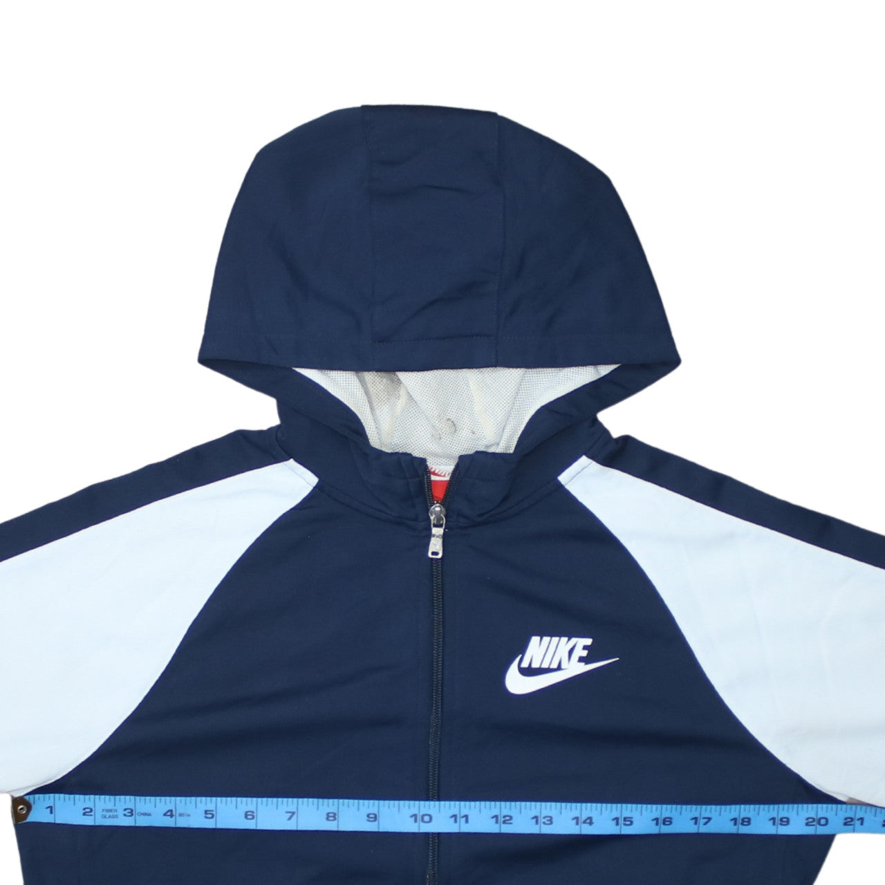 Nike Boys Blue Full Zip Hoodie XL 13-15 Years Colourblock Sportswear