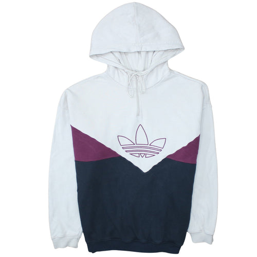 Adidas Women’s White Multicoloured Pullover Hoodie Size 16