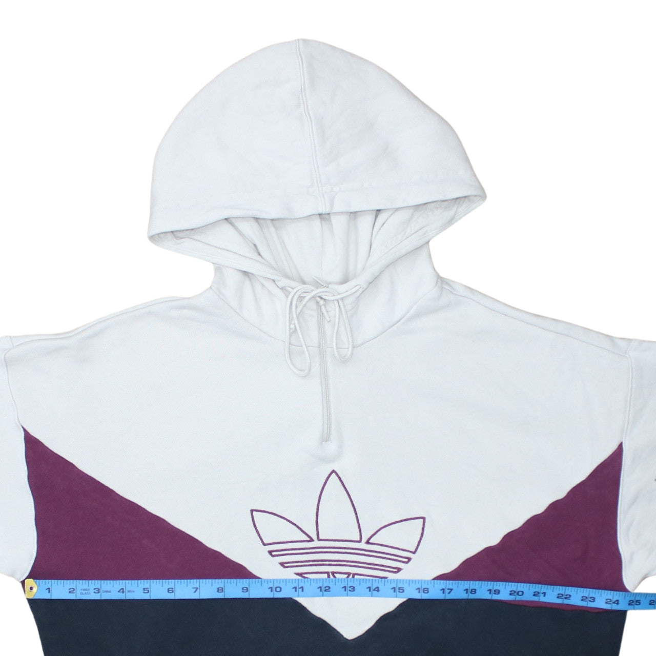 Adidas Women’s White Multicoloured Pullover Hoodie Size 16