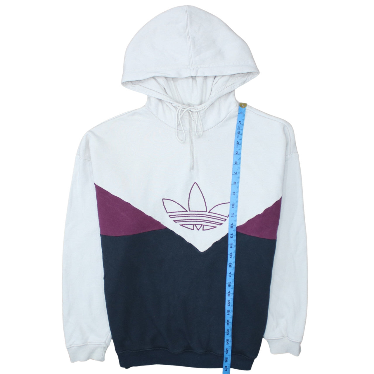 Adidas Women’s White Multicoloured Pullover Hoodie Size 16