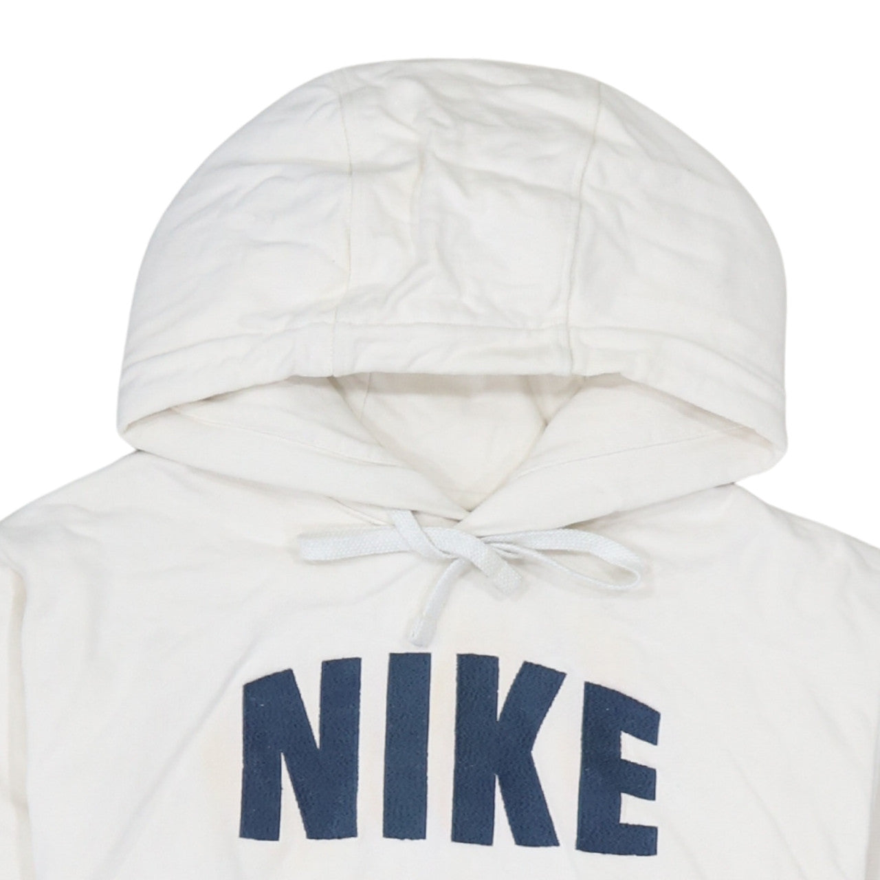 Nike Womens White Small Pullover Hoodie 100% Cotton Logo Print