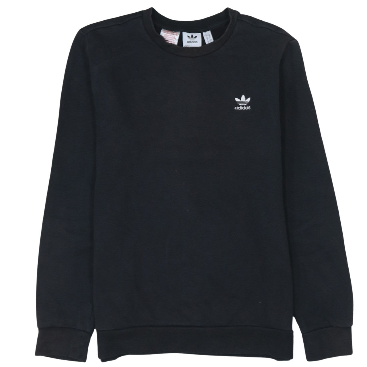 Adidas Boys Black Sweatshirt 13-14 Years Crew Neck Logo Pullover