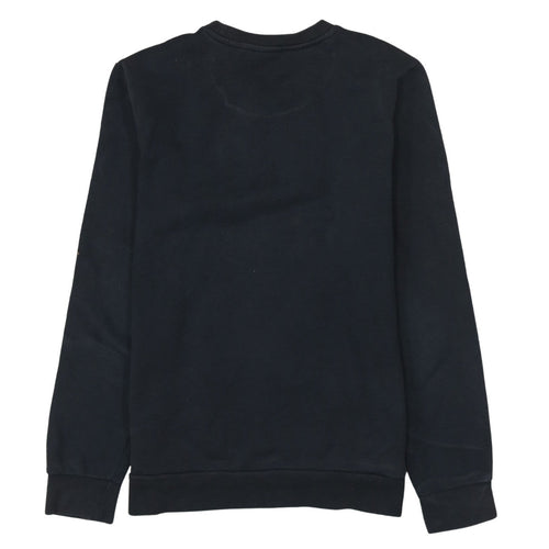 Adidas Boys Black Sweatshirt 13-14 Years Crew Neck Logo Pullover