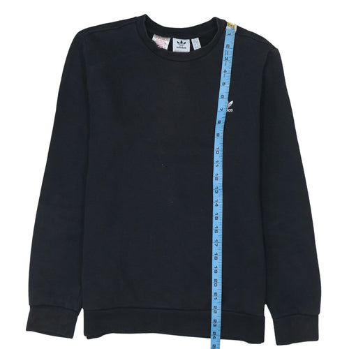 Adidas Boys Black Sweatshirt 13-14 Years Crew Neck Logo Pullover