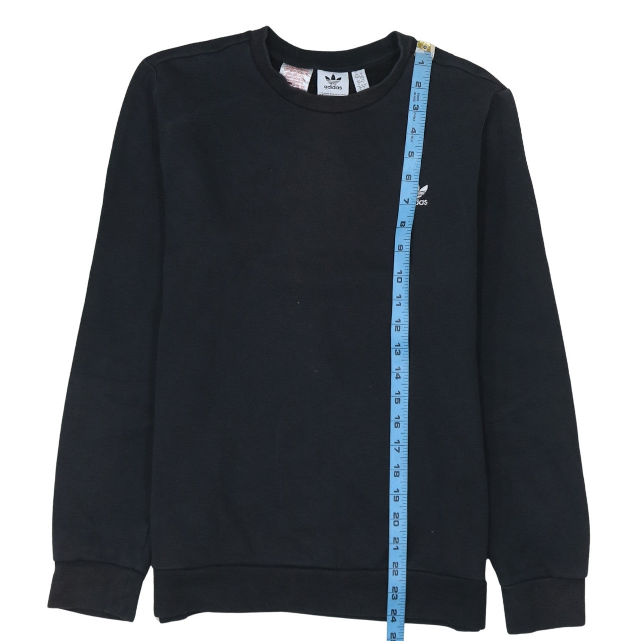 Adidas Boys Black Sweatshirt 13-14 Years Crew Neck Logo Pullover