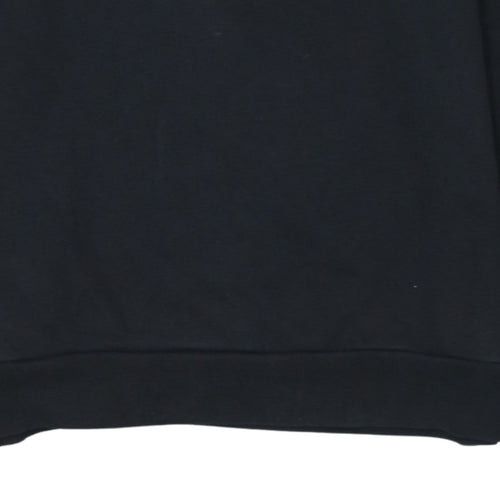 Adidas Boys Black Sweatshirt 13-14 Years Crew Neck Logo Pullover