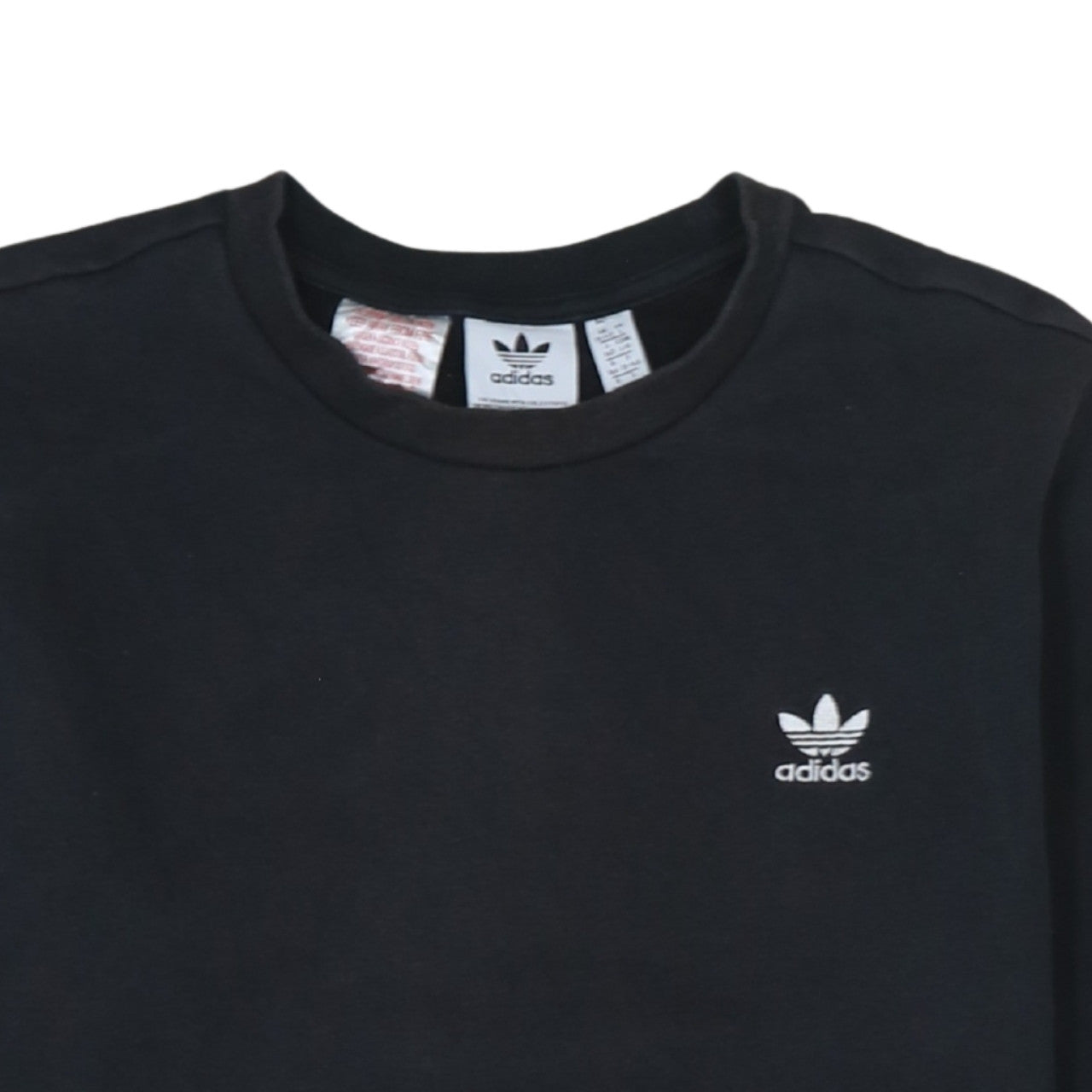 Adidas Boys Black Sweatshirt 13-14 Years Crew Neck Logo Pullover