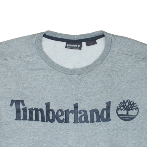 Timberland Men's Grey XL Pullover Sweatshirt Crew Neck Logo