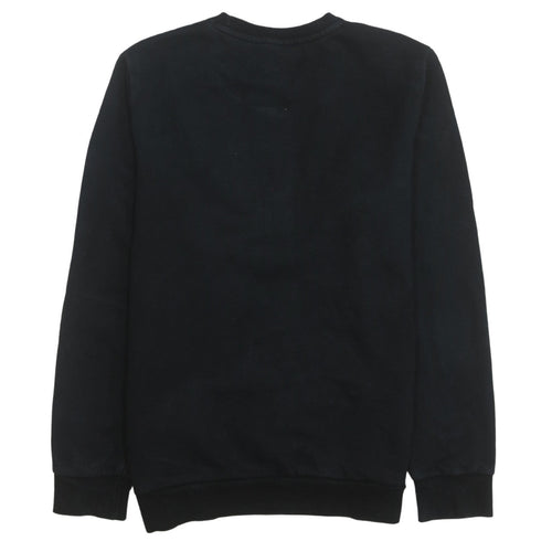 Puma Womens Black Small Pullover Sweatshirt Crew Neck Logo