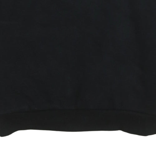 Puma Womens Black Small Pullover Sweatshirt Crew Neck Logo