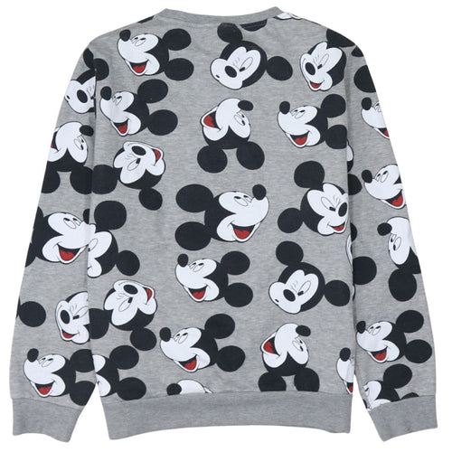 Disney Women Grey Mickey Mouse Sweatshirt M Graphic Pullover