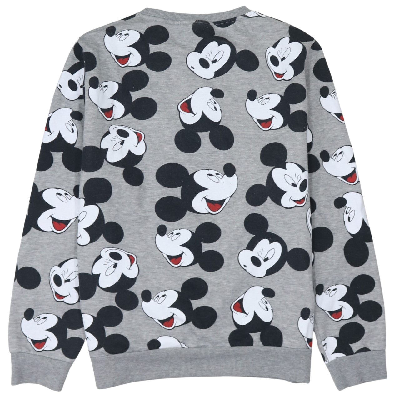 Disney Women Grey Mickey Mouse Sweatshirt M Graphic Pullover