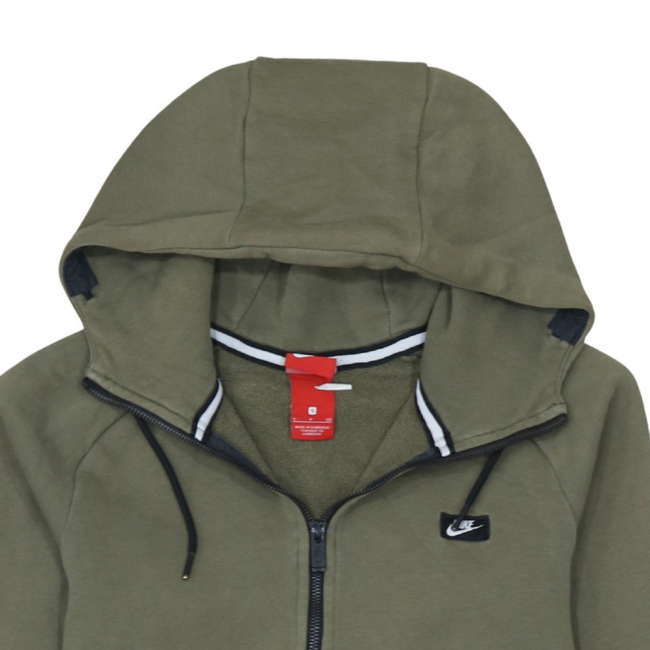 Nike Men Green 1/2 Zip Hoodie Size M Regular Fit Sportswear