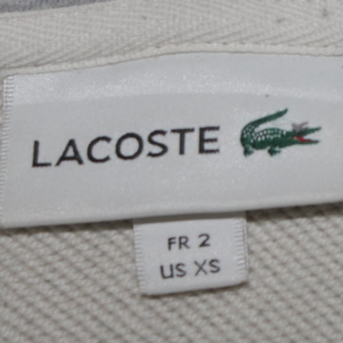 Lacoste Men's Grey XS Pullover Hoodie with Logo Detail